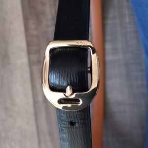 Skinny  Black leather Belt